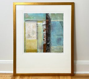 A Rare Starlie Sokol Hohne  Abstract Geometric Expressionist Mixed Media Artwork - Framed