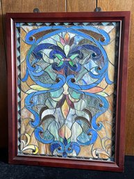 Beautiful Framed Leaded Stained Glass Window