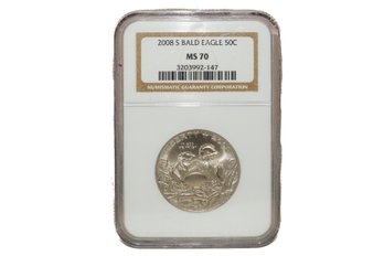 2008S Bald Eagle Commemorative Half Dollar MS70