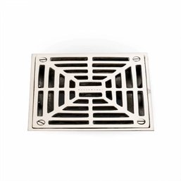 A Pair Of Waterworks Polished Nickel Square 5 X 5 Shower Drain Covers - Retail $800 Each