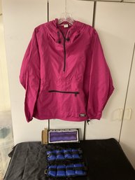 LL Bean Windbreaker And 1 Lb Weights