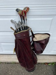 Vintage Fairway By Leeds Golf Bag With Clubs