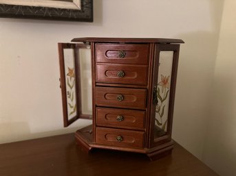 Vintage Wooden Jewelry Box