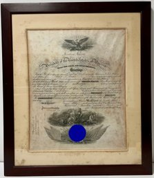 Antique 1917 Presidential Appointment To Ensign WWI - Guido Frederick Forster - USN - Frame 22 X 25.5