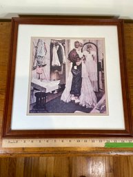 Prom Dress Norman Rockwell Art Print 17.5x18' Matted Framed Glass
