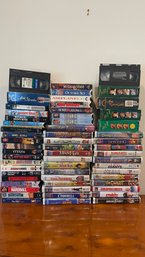 A Lot Of 49 VHS Vintage Videos And 6 Double VHS Sets