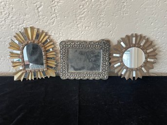 Set Of Small Framed Decoration Mirrors