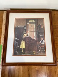 Marriage License Norman Rockwell Art Print 17.5x20' Matted Framed Glass