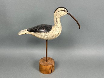 Beautiful Wooden Shorebird Decoy Figure