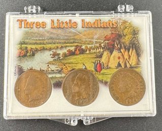 Lot Of 3 Indian Head Pennies