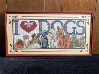 Framed I Love Dogs Poster