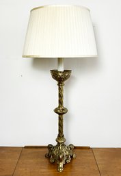 A Vintage Brass Table Lamp