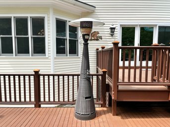 Round Wicker Woven Propane Patio Heater