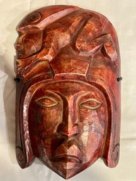 Vintage Mayan Aztec Stone Mask