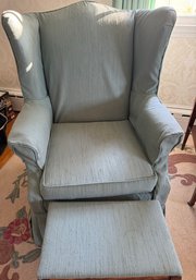 Upholstered Club Chair And Ottoman