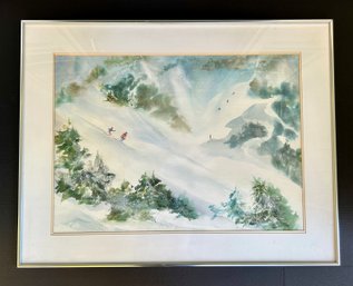 Winter Watercolor, Signed Betsy Gaul