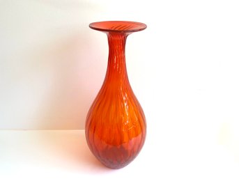 Mid Century Form Tall Art Glass Vase