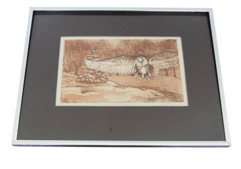 Signed Etching,  Winter Flight, Number 1/ 25