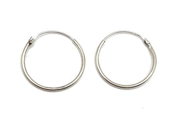 Vintage Sterling Silver Hoop Earrings