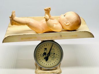 Vintage Metal Jay Bee 30 Lb Baby Scale By Jacobs Bros