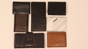 LOT OF 7 VINTAGE LEATHER WALLETS INCLUDING POLO BY RALPH LAUREN, MICHAEL KORS, KENNETH COLE, ETC.