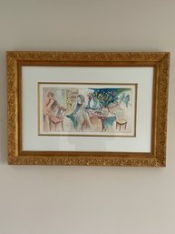 Stunning Signed Patricia Scene  Women In Room 8/50 In Frame