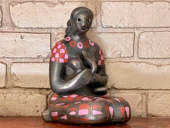 Teotihuacan Mexican Black Ware Pottery - Nursing Mother