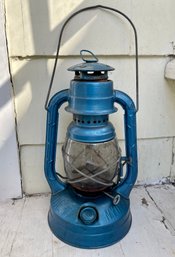 Vintage Blue Dietz Little Wizard Oil Lantern