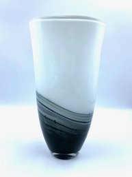 Gorgeous Monochromatic Shades Ombre Modern Art Glass Vase