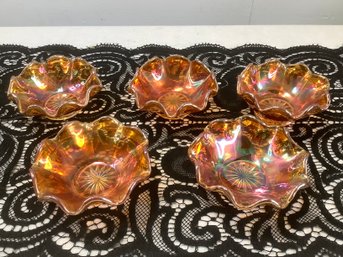 Carnival Glass Dessert Bowls