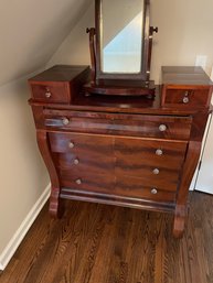 Stunning Empire Style Dresser With Swivel Mirror