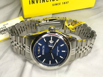 Brand New $595 INVICTA Aviator Watch - Crisp Navy Blue Dial With Jubilee Style Bracelet - Super Nice ! (#3)