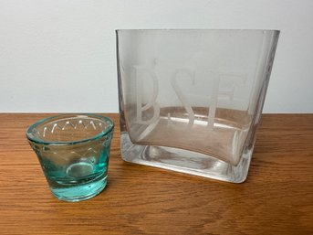 Square Glass Vase Lot