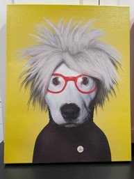 Andy Warhol Pets Rock Fine Arts Print On Stretched Canvas