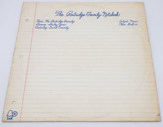 The Partridge Family Notebook 1972 Vinyl