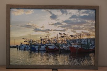 Framed Print Of Fishing Boats At Dawn