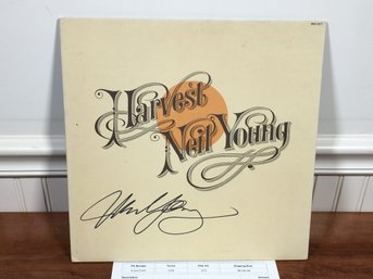 Very Nice 1972 NEIL YOUNG Album Sleeve ~ HARVEST MOON ~  With Receipt From Auction - Bought In Year 2000