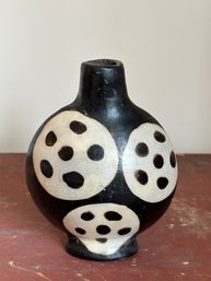 Peruvian Black And White Geometric Vase