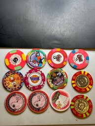 Lot Of 12 $5 Vintage Casino Chips