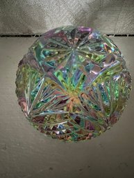 Brilliant Cut Iridescent Crystal Orb Paperweight