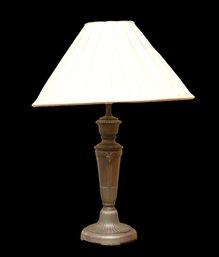 Ram Urn Lamp With Pleated Shade