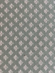 A Wool Stark Carpet - Loop Pile - Green Fleur De Lis - RM 2B - REVISED