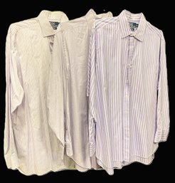 Three Polo By Ralph Lauren Cotton Dress Shirts- Size 17