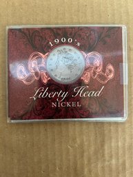 Beautiful Vintage American Coin Treasure Liberty Head Nickel 1901 In Info Card