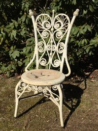 Antique Victorian 1880s Ornate Wicker Chair