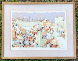 A Vintage Serigraph 'View Of The Western Wall,' Shmuel Katz (Israeli 1926-2010)