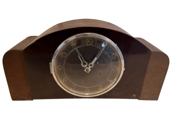 Art Deco Wooden Mantle Clock