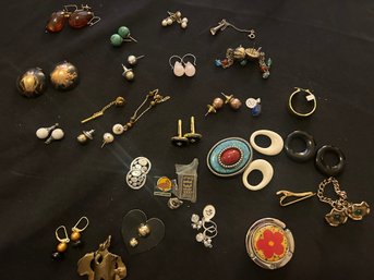 Bling Bling Jewelry Collection 1: Over 15 Pairs Of Earrings, Pins And Charms!