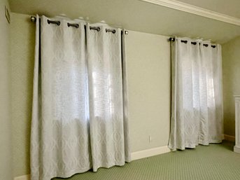 A Pair Of Grommet Draperies With Rods - RM 2B