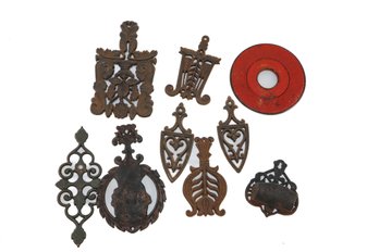 Vintage Collection Of Cast Iron Trivets Wilton And More